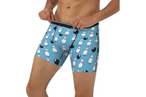 Novastar Mens Boxer Briefs - Bright Bowling Ball Print Elasticity Mens Underwear Boxer Briefs Compression Shorts