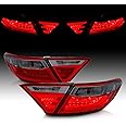 AmeriLite Red Smoke LED Parking Light Bar LED Brake Tail Lights Pair For 2015-2016 Toyota Camry 4Dr Sedan