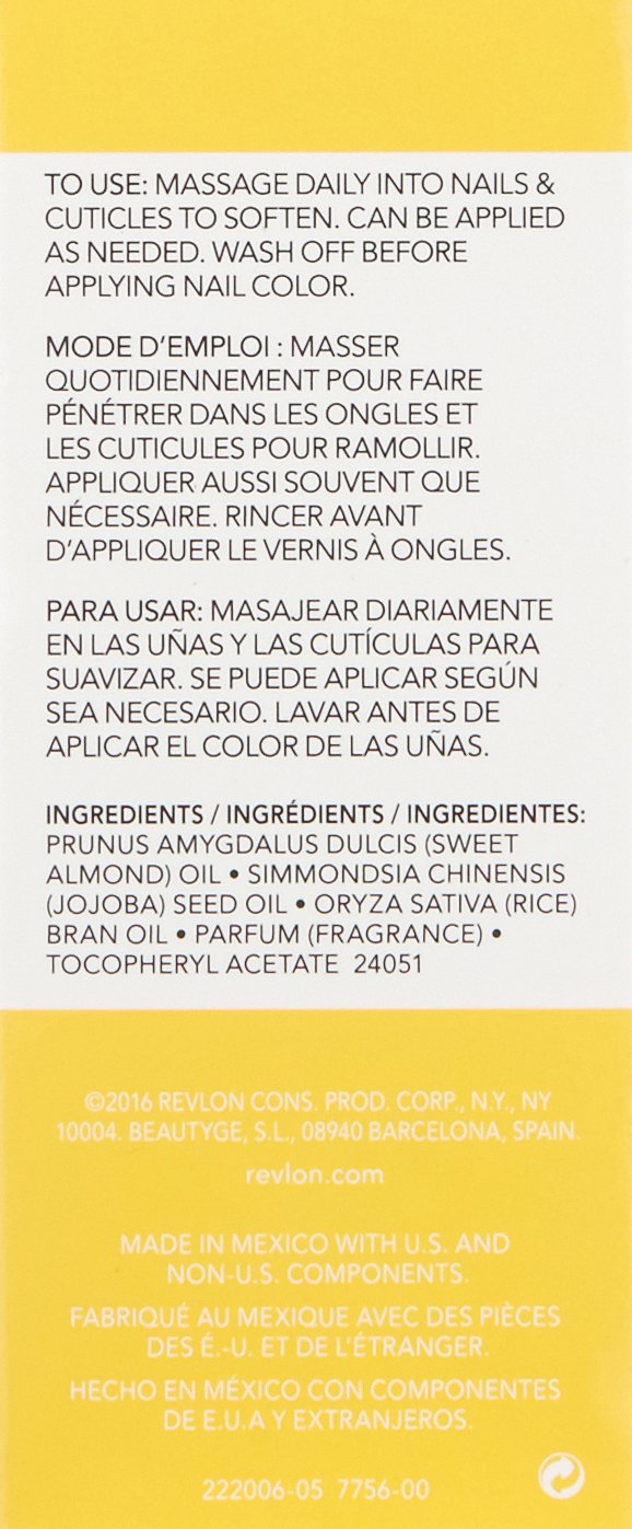 Revlon Essential Cuticle Oil, Nourishing Nail Care with Vitamin E, 0.5 oz : Beauty
