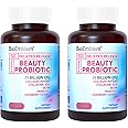 BioEmblem Beauty Probiotics for Women, 35 Billion CFU 14 Strains with Biotin, Collagen, Prebiotics for Digestive Health, Hair Skin and Nails, Vaginal Probiotics Supplement, Shelf Stable, 60 Caps