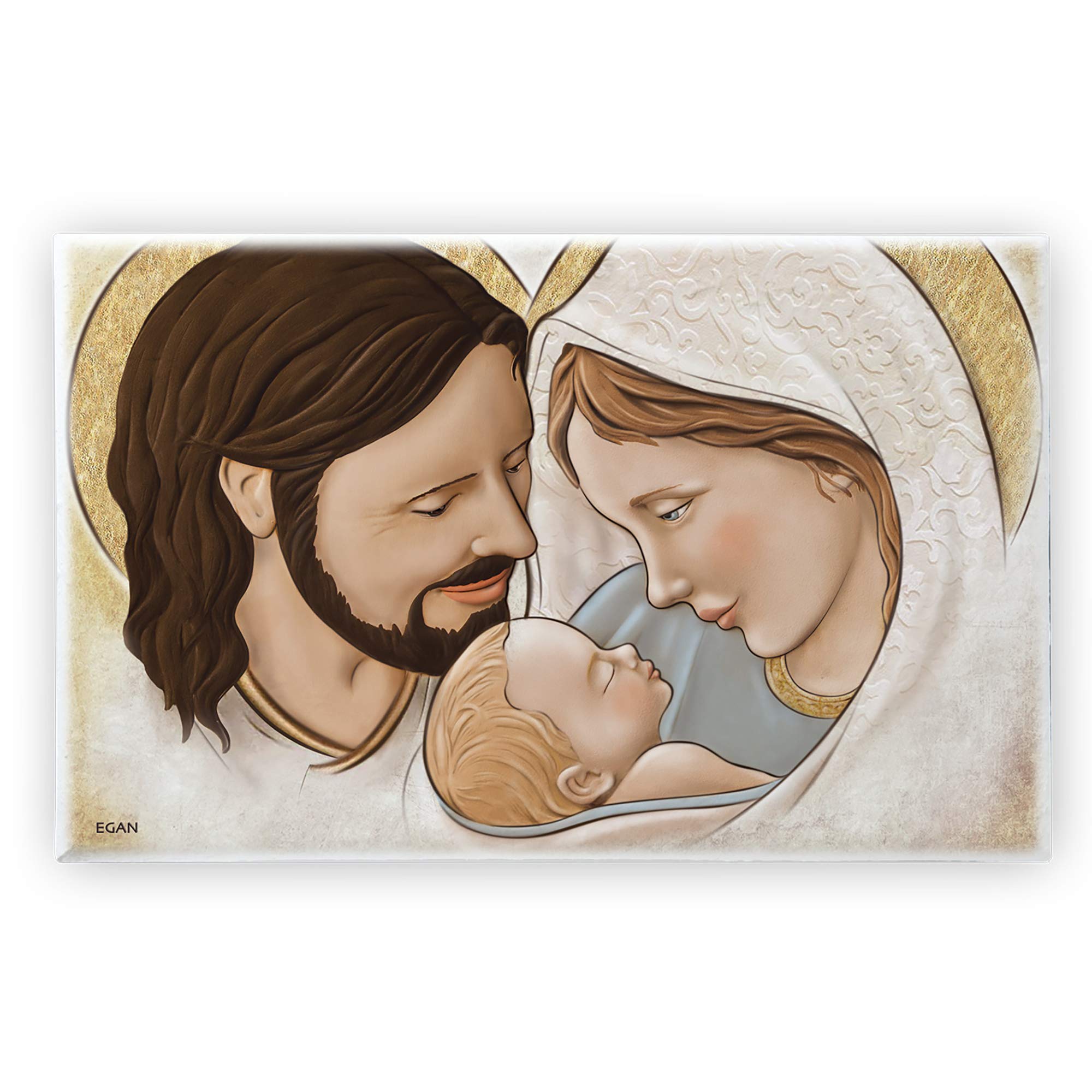 Egan Painting, Wood, Ivory, Small