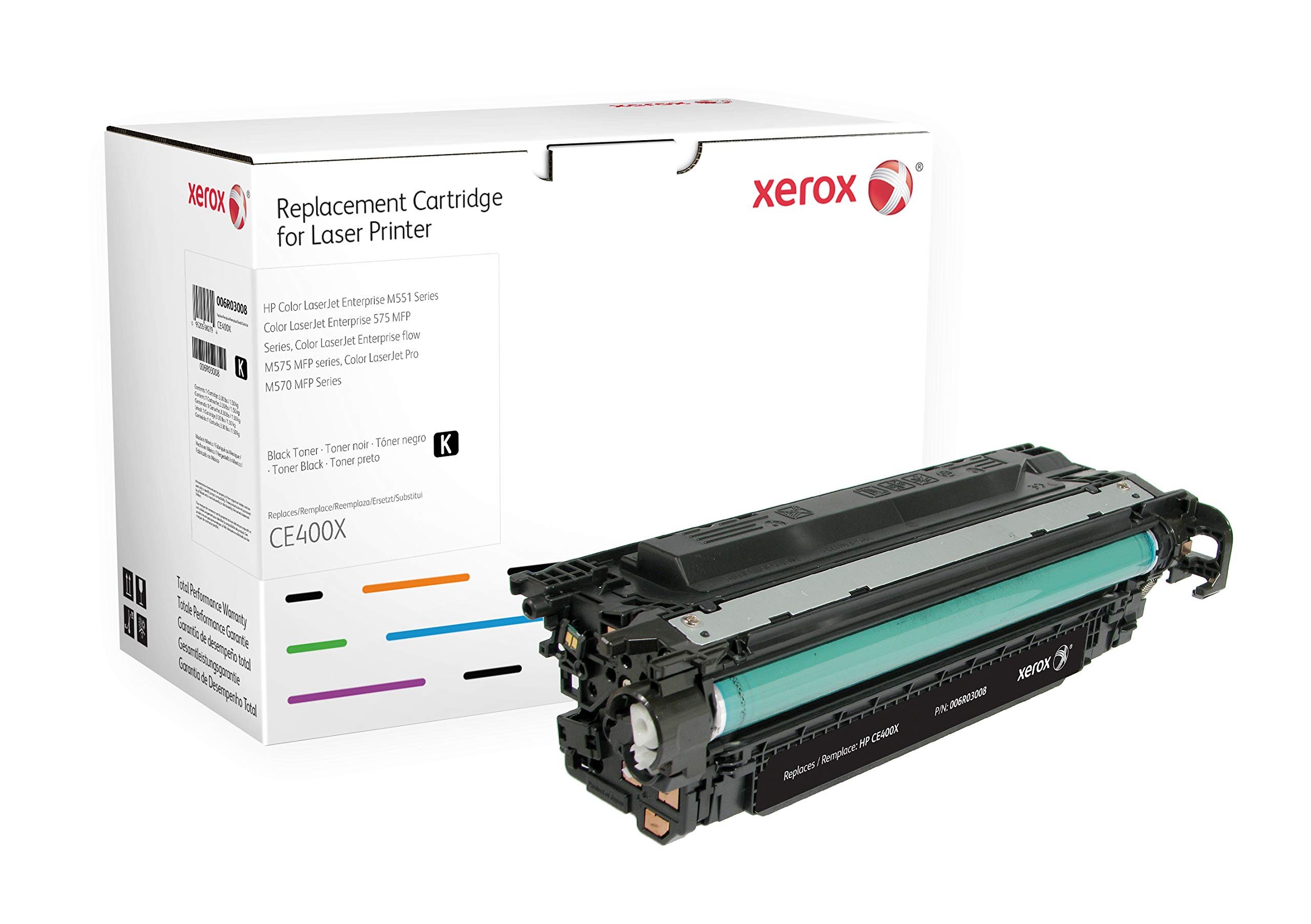 Xerox Compatible Black High Yield Toner Cartridge for Use in HP CLJ Enterprise M551 Equivalent to HP 507X/CE400X One Size