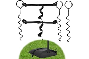 WENFAN Basketball Goal Anchor Tie Down Kit High Wind Basketball Hoop Anchor for Secure Durable Court Setup Heavy Duty Trampoline Anchor Kit with Adjustable Strap for Mounting Trampoline Swing Tent