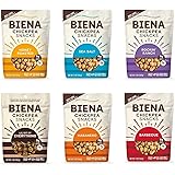 BIENA Chickpea Snacks Variety Pack | Gluten Free | Dairy Free | Vegetarian | Plant-Based Protein - 6 Bags (Packaging May Vary