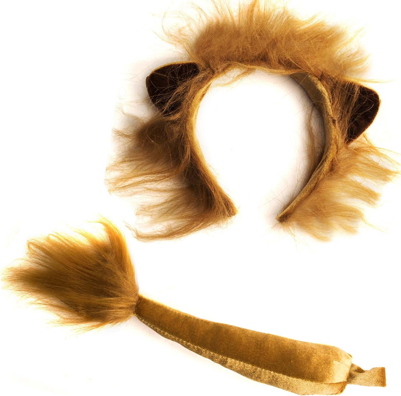 Funny Party Hats Lion Ears and Tail Set - Lion Costume - Ears Headband