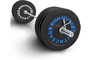 Fitvids Olympic Bumper Plates Set, 2" Weight Plates for Strength Training & Weightlifting, Paris or Set or Set with Barbell, Multiple Options