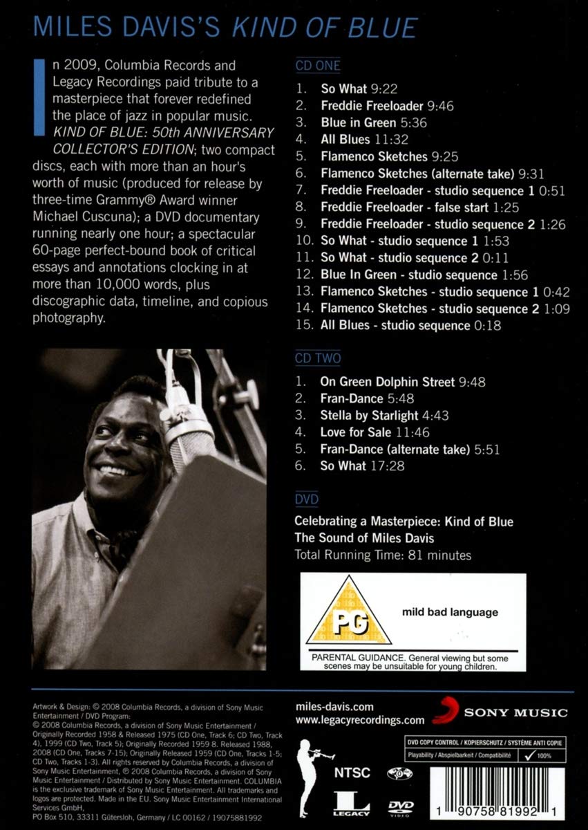 Davis Miles Kind Of Blue 50th Anniversary Amazon Com Music