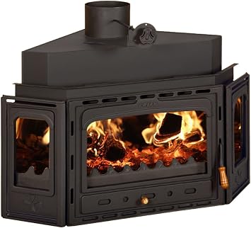 Inset Wood Burning Fireplace Insert Multi Fuel Built In Cast Iron Door Prity Atc Amazon Co Uk Diy Tools