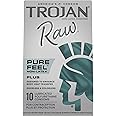 Trojan Raw Non-Latex Lubricated Condoms, 10ct