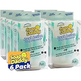 Scrub Daddy Soap Daddy - Dual-Sided Liquid Dish Soap Dispenser for Kitchen Sink + Bathroom Cleanup - Refillable + Easy to Use Countertop Essential - Use with Dish or Hand Soap - 1 Count (6 Pack)