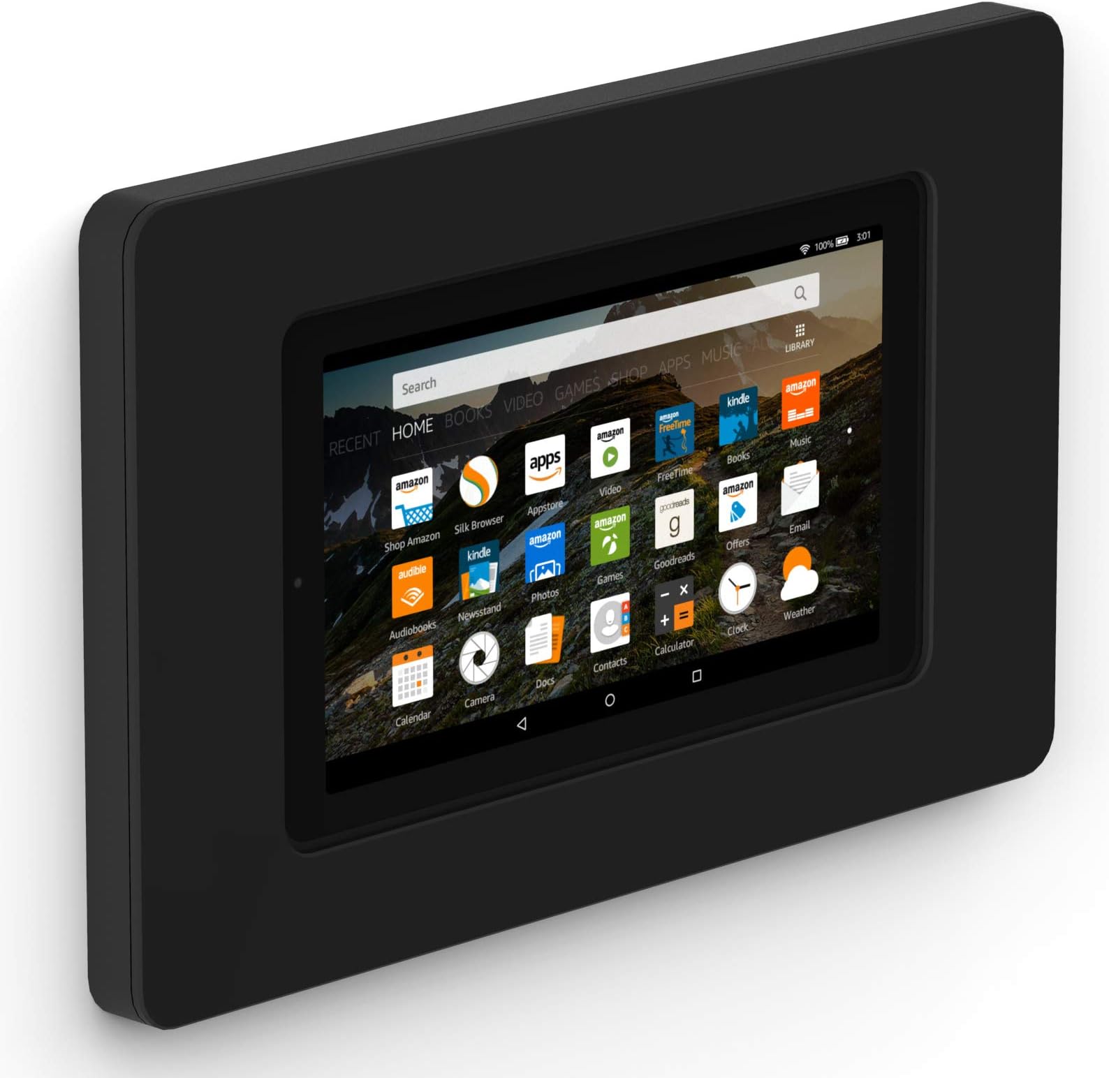 VidaMount On-Wall Tablet Mount - Amazon Fire 7" 7th / 9th Gen - Black (2017-19)