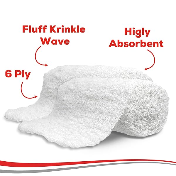 KERLIX GAUZE BANDAGE ROLLS – 4 1/2 IN X 4.1 YDS, 6 PLY, 24 SINGLE STERILE POCUHES – ULTRA ABSORBENT, LATEX FREE, HOSPITAL GRADE COTTON FLUFF BANDAGE WRAP KRINKLE STYLE – WOUND CARE & FIRST AID -HEALQU