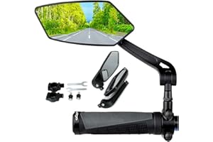 Bike Mirror 1Pair NEW Handlebar Bicycle Mirror, HD 360° Adjustable Wide Angle Bicycle Rear View Mirrors for Handlebar 20-24mm