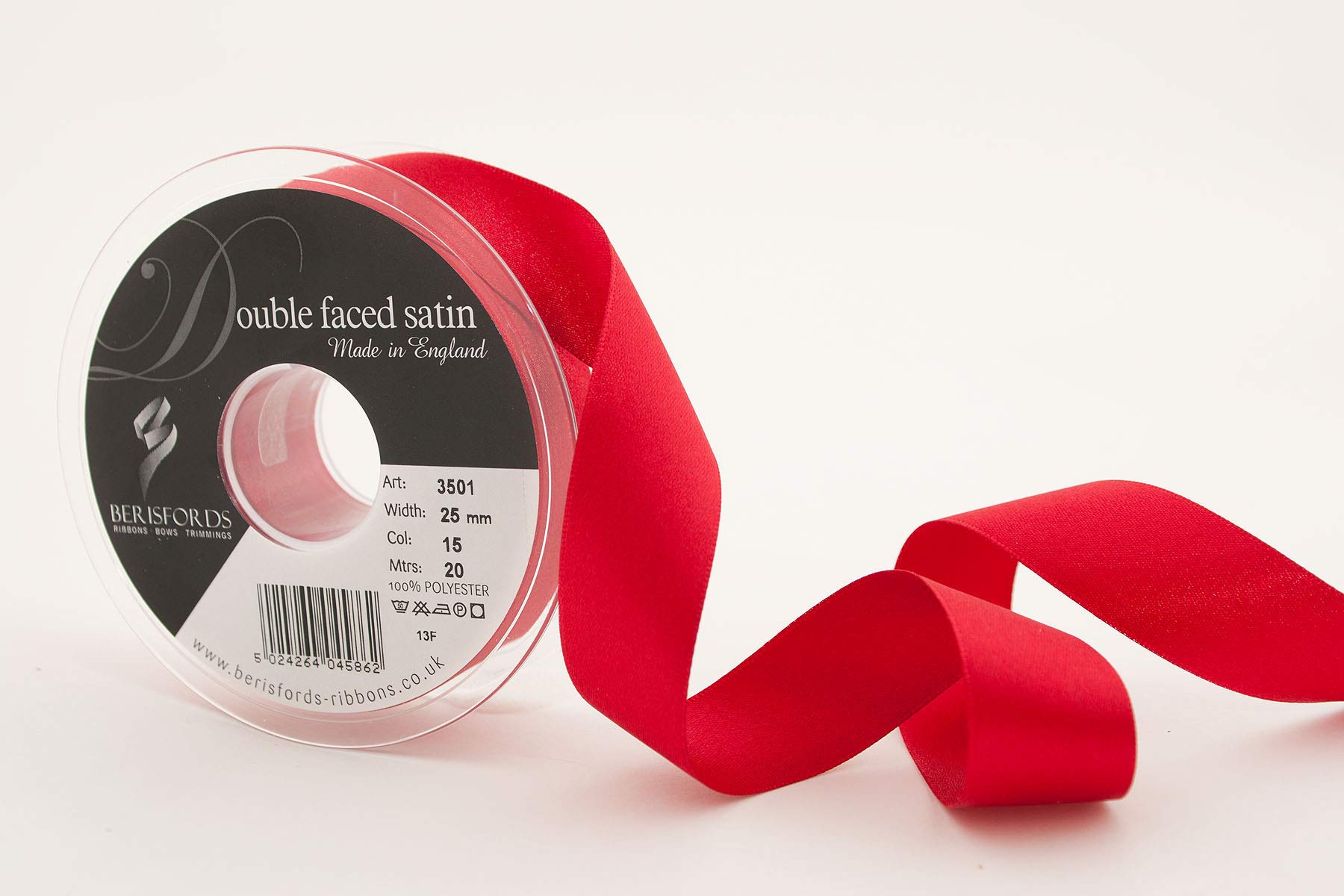 Berisfords Ribbon, 15 Red, 20 m — image 1