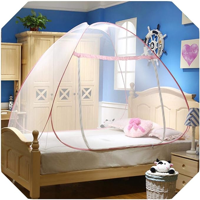 Baldachin für Mädchen | Moskitonetz Rosa Blau Etagenbett Moskitonetz