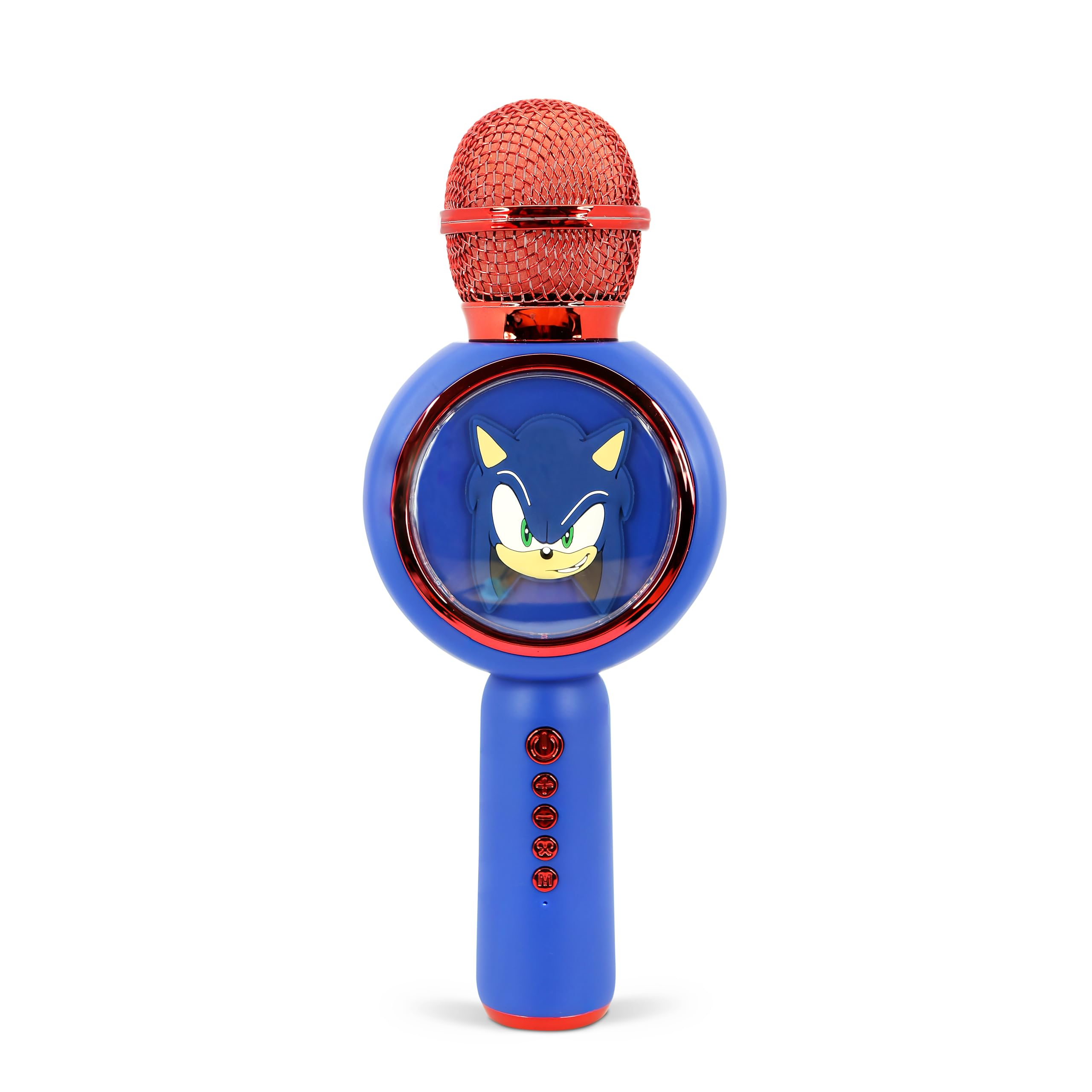 OTL Technologies SH1207 Sonic the Hedgehog Popsing LED Light Up Wireless Karaoke Microphone with Voice Changer Mode – Blue