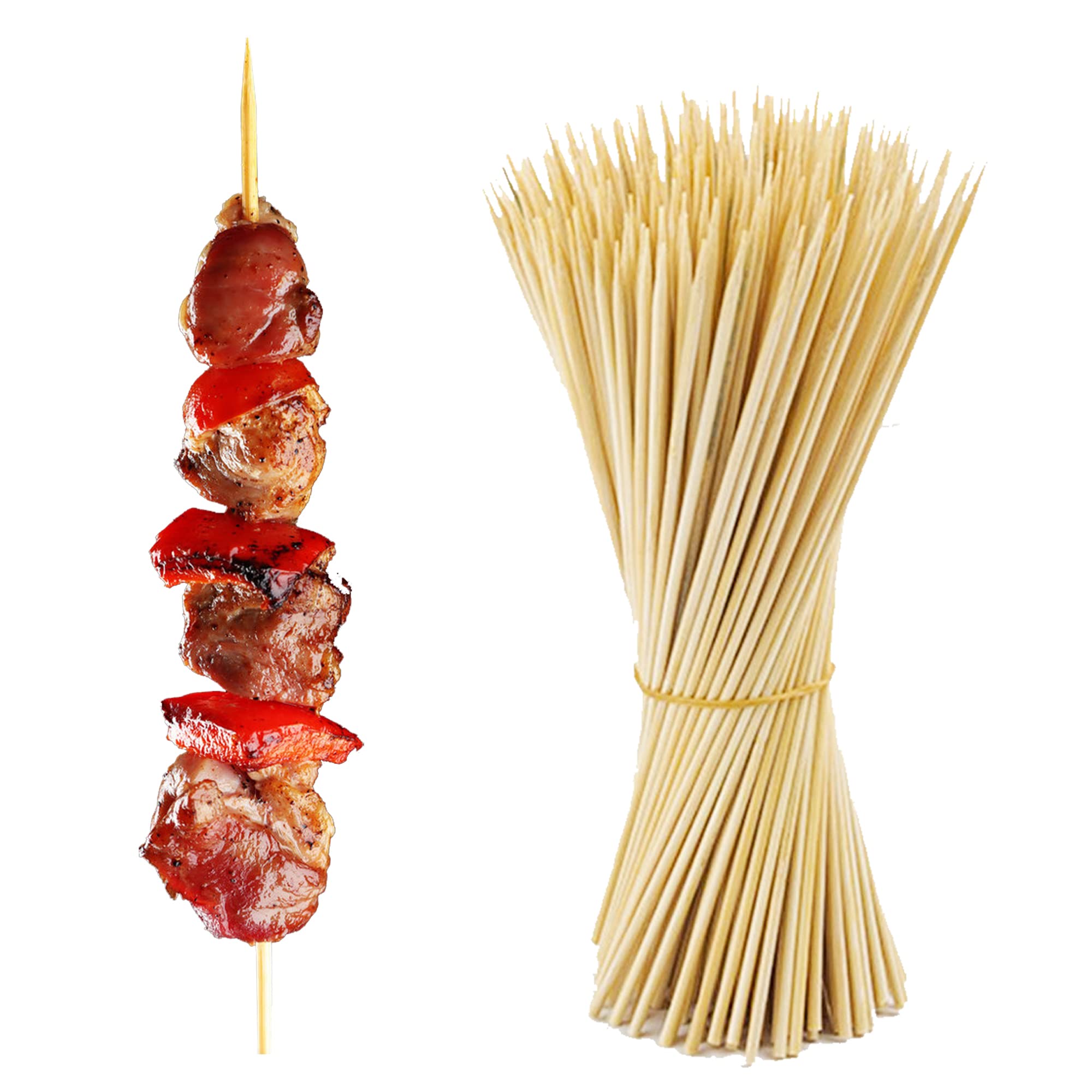 200 Pcs Bamboo Barbecue Skewers Sticks 8",20cm Bamboo Grill Skewers for BBQ, Kebab and Appetizer