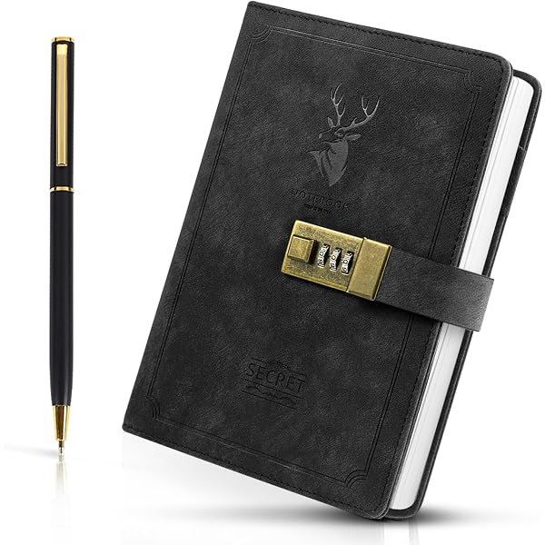 KornaDoz 240 Lined Pages A5 PU Leather Journal with Combination