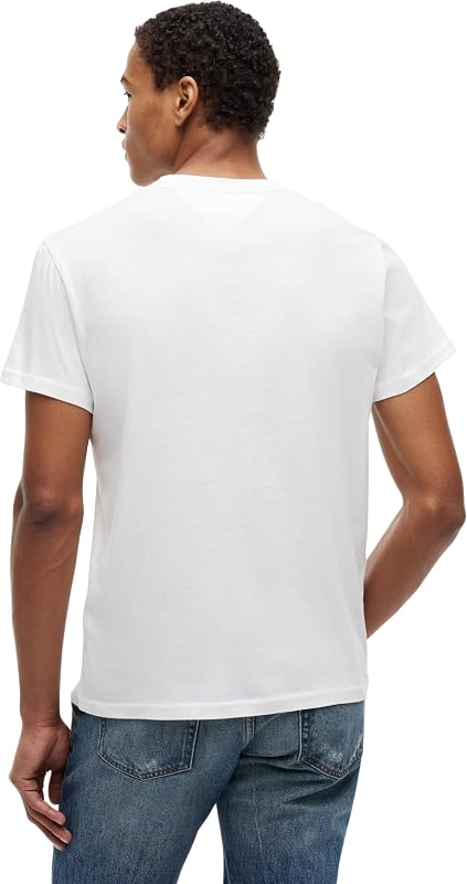 T-Shirt da Uomo Tjm Slim 2pack Ess Flag Tee Extdm0dm22143, Dark Night Navy/Ecru, L — foto 3 di 7