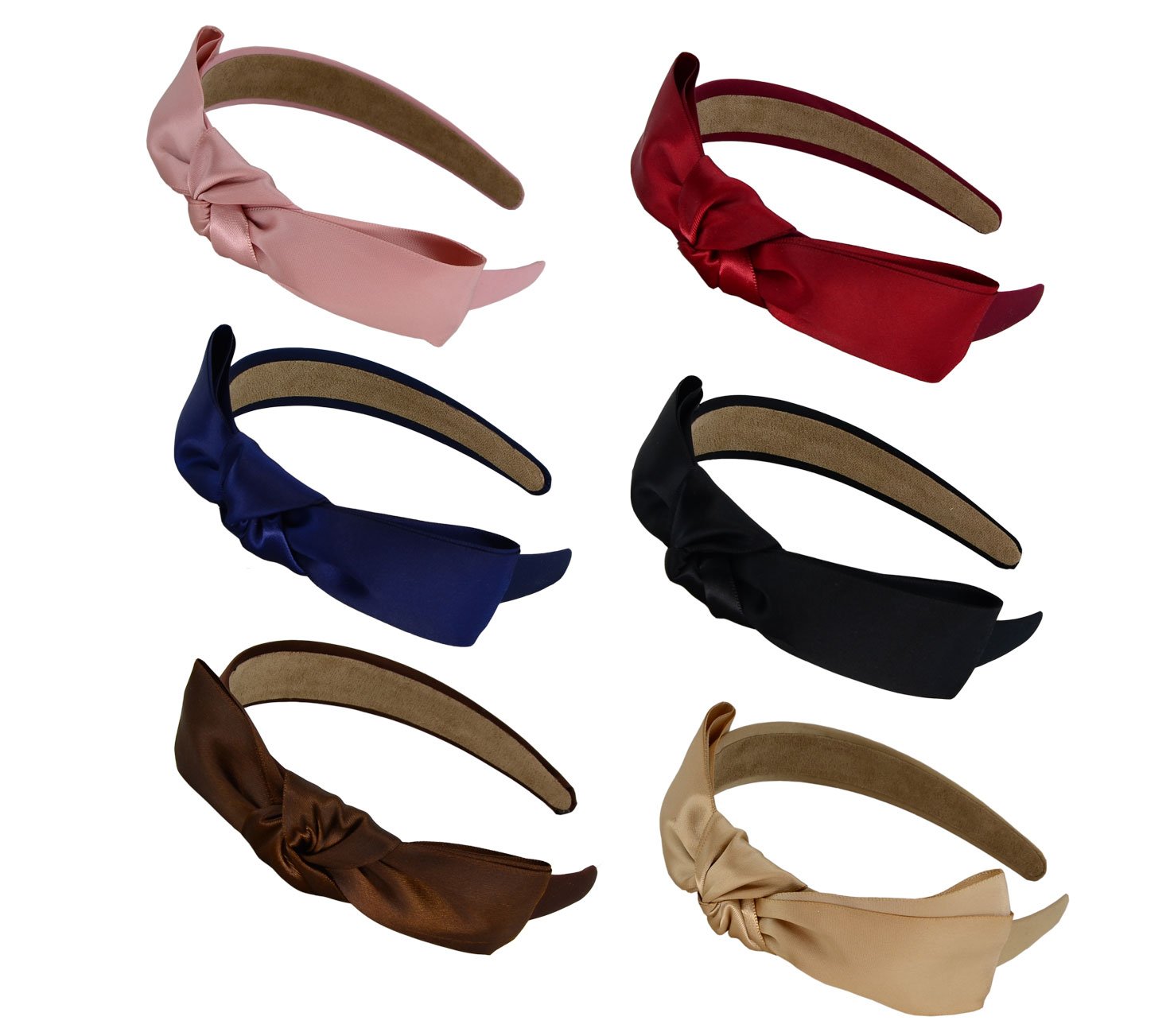 Pack of 6 Bow Bowknot Hair Hoop Headband Headwear Accessory for Lady Girls Women FK19 (6Colors)