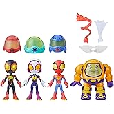 Spidey and his Amazing Friends Marvel Web-Spinners Gear Up for Adventure 4-Pack, 4-Inch Action Figures with 6 Accessories, Super Hero Toys for Kids 3+ (Amazon Exclusive)