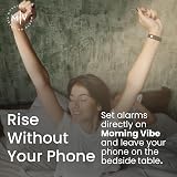 Morning Vibe Silent Vibrating Alarm Clock Band Midnight Black view 7