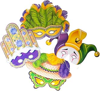 Amazon.com: Mardi Gras Masks Party Accessory (1 count): Costume Masks ...