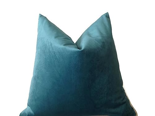 Amazon Com Robert Allen Aqua Blue Velvet Pillow Cover Velvet