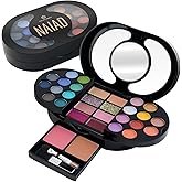 Color Nymph Travel Makeup Palette with Mulit-Colors Eyeshadows,Concealer, Body Glitter,Lip Glosses,Blush,Highlighter,Makeup Applicators And Mirror