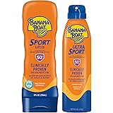 Banana Boat Sport Ultra, Reef Friendly, Broad Spectrum SPF 50 Sunscreen Lotion + Spray Twin Pack, 8oz. Sunscreen Lotion and 6