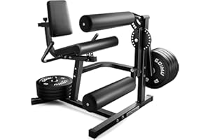 ALLVIATE Leg Extension and Curl Machine, 4 in 1 Lower Body Workout Machine, Adjustable Leg Curl Machine with Plate Loaded and