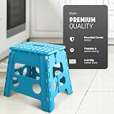 KEPLIN 13 Inch Heavy Duty Folding Step Stool Non-Slip Blue view 3