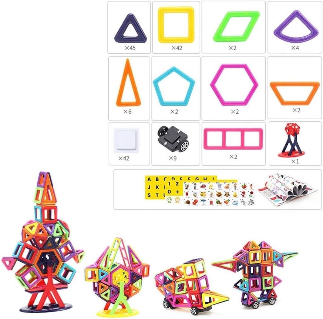 3D Magnetic Building Blocks Construction Puzzle Kids Toy Educational Game Sticks (Magnetic Building Blocks - 166 PCS)