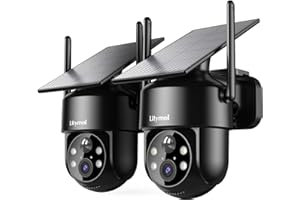 LITYMOL 2K Solar Cameras for Home Security, 360° View Security Cameras Wireless Outdoor, Color Night Vision, Siren Alarm, 2-Way Audio, AI Detection, SD/Cloud Storage, 2.4GHz WiFi