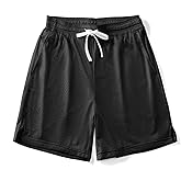 AIMPACT Mens Mesh Shorts Breathable Double Layer Fabric 6 Inch Basketball Sportswear Lounge Shorts