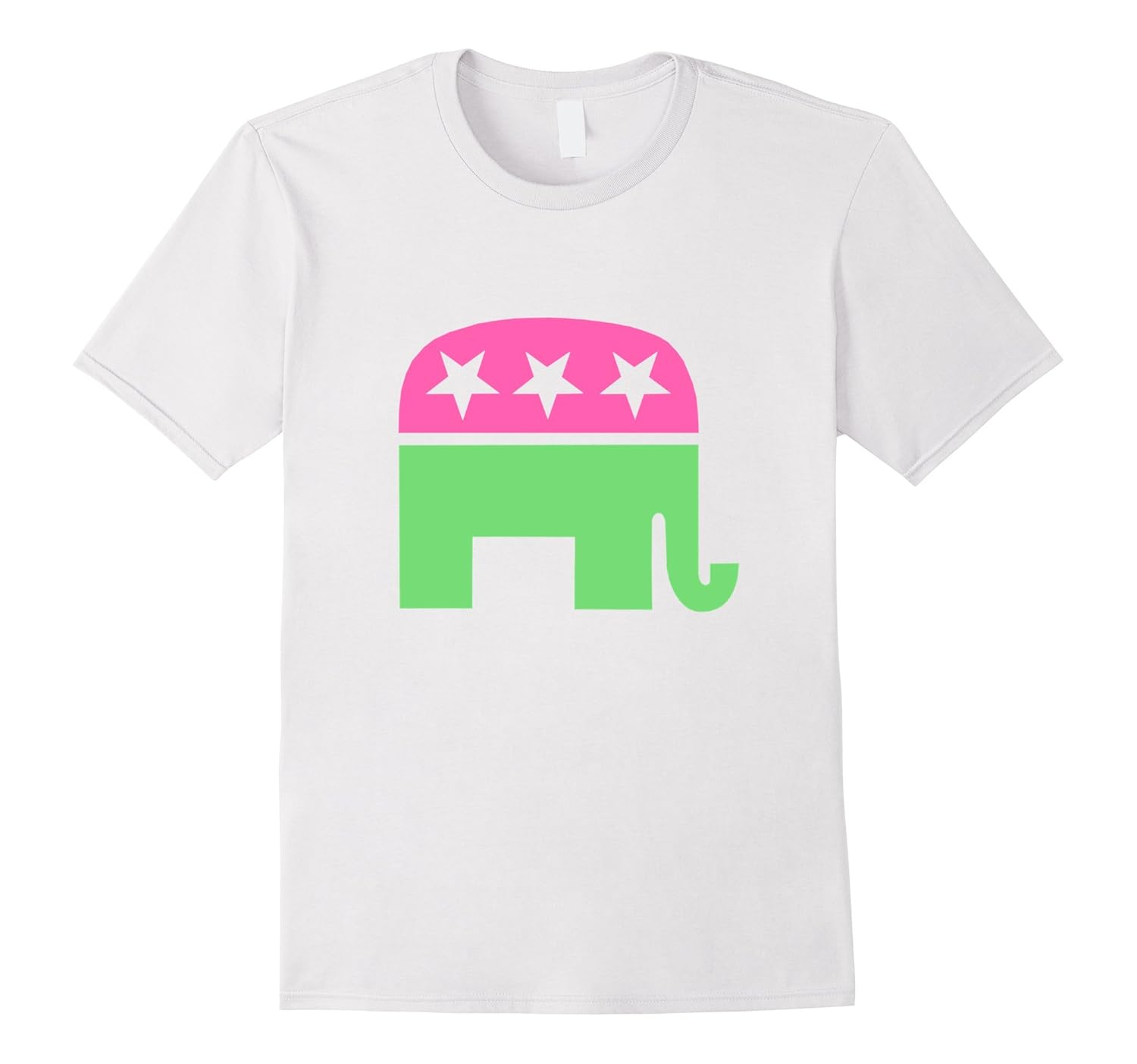 Preppy Republican Right Elephant Pastel Pink Green T Shirt-ANZ