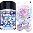 Iridescent Rainbow Edible Glitter - 5g Food Grade Cake Decorating Shimmering Glitter, Edible Sprinkle Luster Dust for Drinks, Chocolates, Fondant, Strawberries, Cupcakes, Candy, Cookie - Vegan