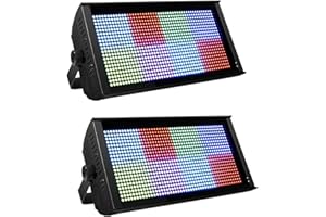 SHEHDS Stage Light Wash Strobe LED 200W RGB Marquee (8 Segments) Uplights DMX512 Metal Housing DJ Light for Party Disco Weddi