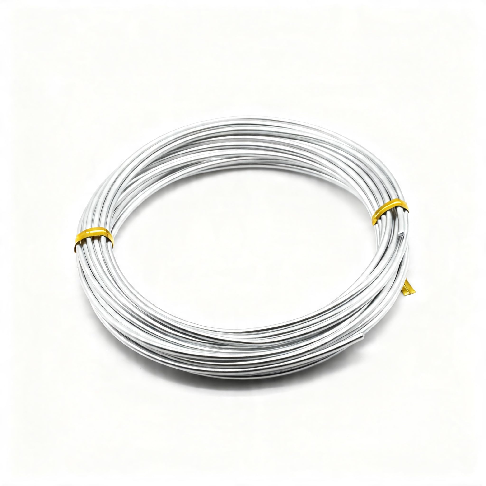 Yountiger Aluminum Wire, Wire Armature, Bendable Metal Craft Wire for Making Dolls Skeleton DIY Crafts (12Gauge(2mm), Silver)