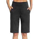 movvoche Women Long Shorts 12" Knee Length Casual Workout Athletic Swim Board Bermuda Shorts
