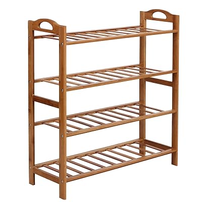 SONGMICS Bamboo Wood Shoe Rack 4-Tier Storage Jamaica Ubuy