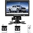 Camecho DC 12V 24V Vehicle Backup Camera System 2 x Rear View Camera Support Night Vision Waterpoof & 7" Monitor with Dual 34