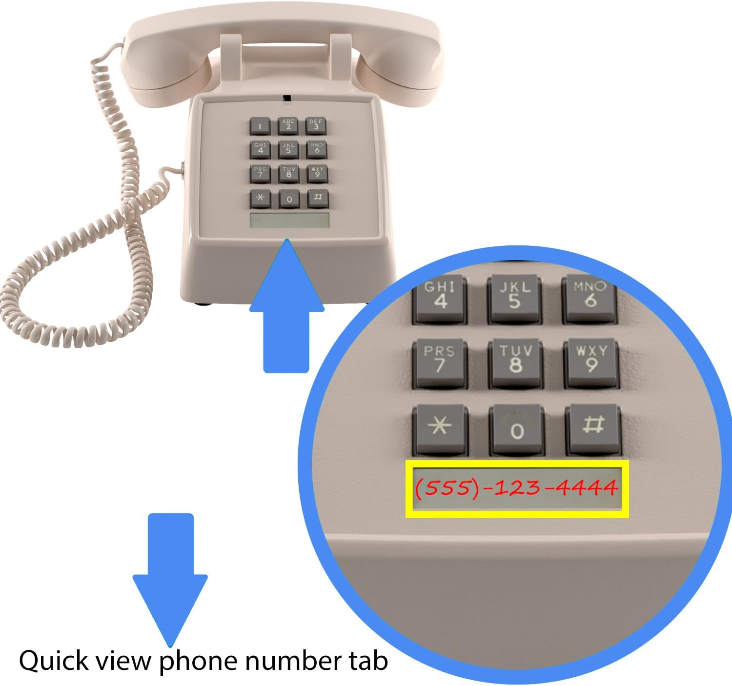 Home Intuition Amplified Single Line Corded Desk Telephone with Extra Loud Ringer, Ash : Electronics