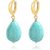 Gold Plated Huggie Hoop Earrings with Charms Fashion Pearl Drop Dangle Earrings for Women Handmade Karma Circle Jewelry for Ladies Lightweight Pearl Earrings on Christmas