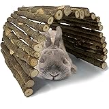 Hamiledyi Bunny Wooden Ladder Guinea Pig DIY Toy Rodents Chewing & Climbing Bridge Chinchillas Cage Tunnel/Hideout/Hut/Ramp/D