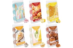 SCENTORINI Wax Melts, Fall Scented Wax Melts, 6 Pack, Cinnamon Roll, Salted Caramel Cream, Marshmallow Dreams, Sicilian Lemon, Golden Apple, Vanilla Cake