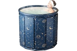 GENDLTHIJ Portable Foldable Ice Bath Tub, Large Portable Bath Tub for Home Outdoors Gyms, Collapsible Soaking Bath Tub for Sh