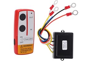 Handset Switch Controller, Easy Installation 12V 24V Portable 434MHZ Winch Heavy Duty Wireless Remote Control Kit with Indica