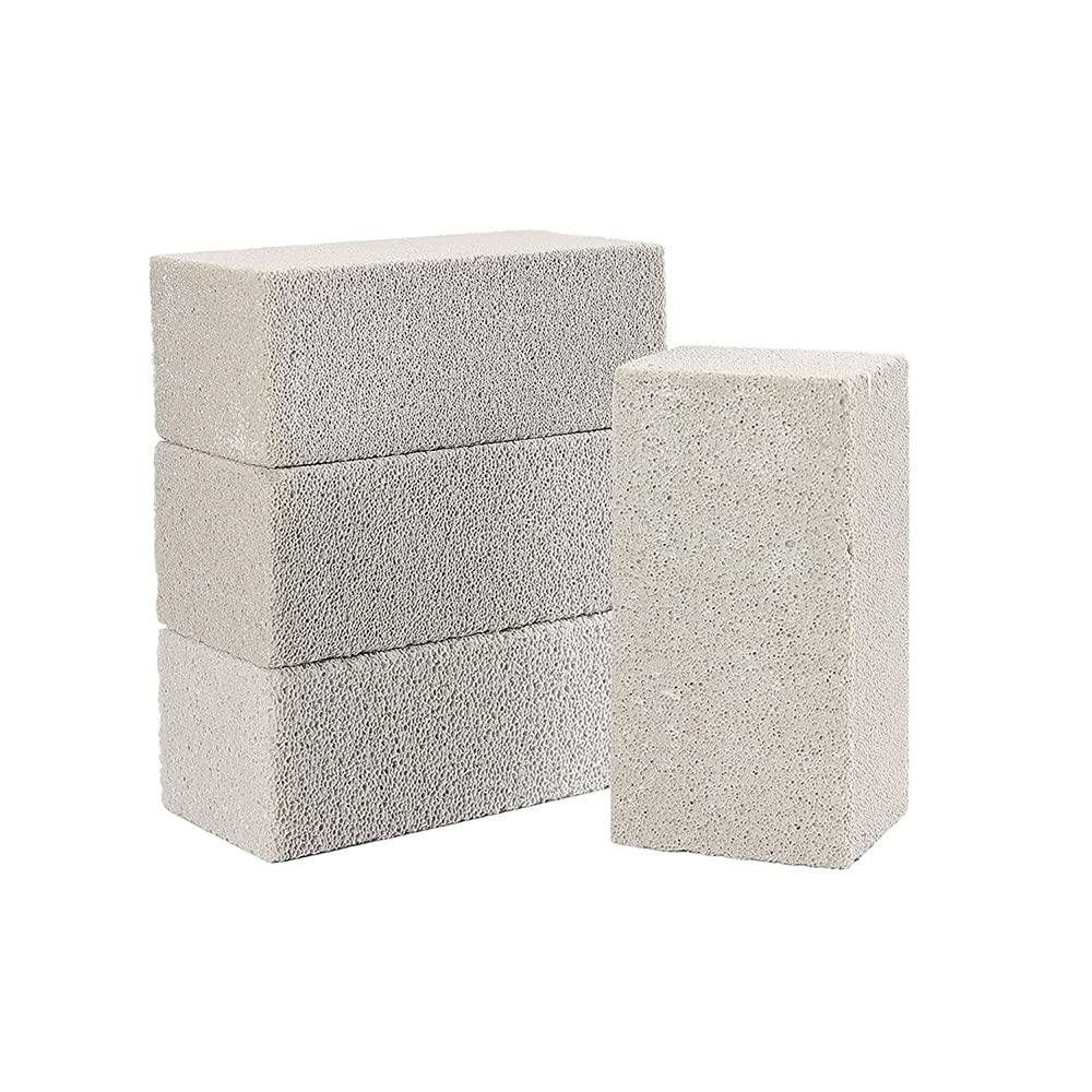 Voarge 4Pcs Grill Cleaning Brick Block, Toxic Odorless Grill Stone, Ecological Griddle Cleaner Block, Grill Stones Cleaner forBarbecue Kitchen Restaurant Flat Top Grills Cleaning