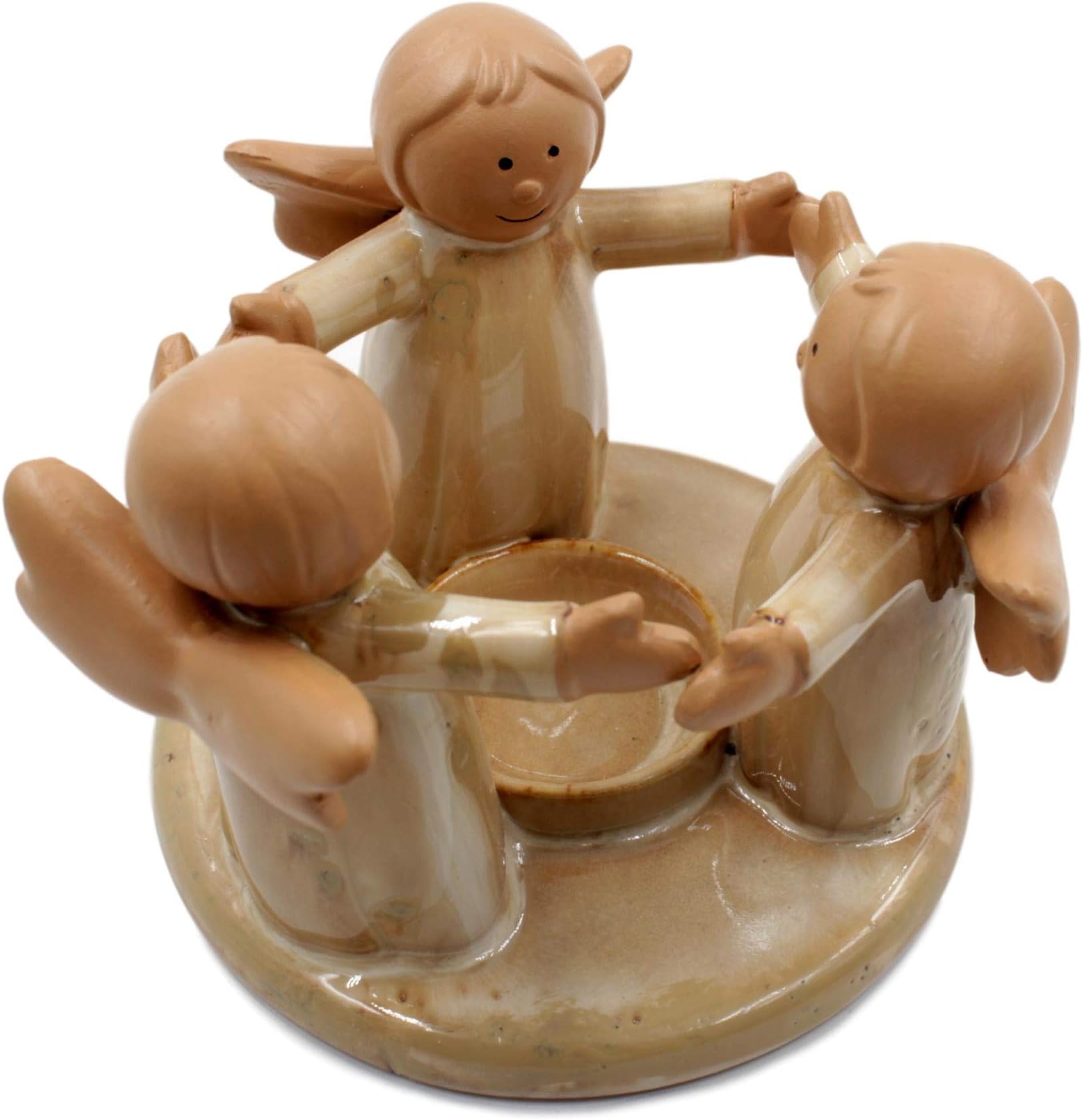 Circle Of Angels Ceramic Tealight Candle Holder